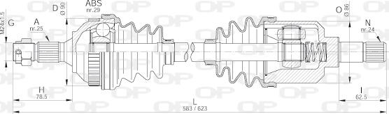 Open Parts DRS6235.00 - Albero motore / Semiasse autozon.pro