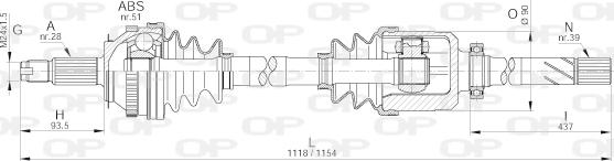 Open Parts DRS6231.00 - Albero motore / Semiasse autozon.pro