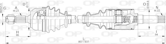 Open Parts DRS6233.00 - Albero motore / Semiasse autozon.pro