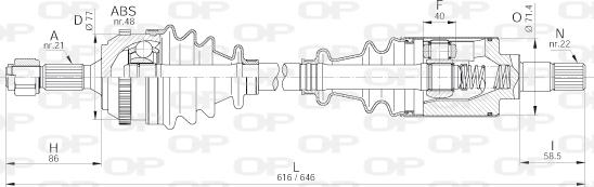 Open Parts DRS6224.00 - Albero motore / Semiasse autozon.pro