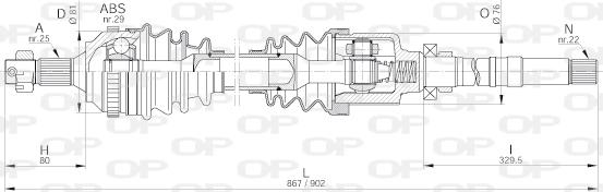 Open Parts DRS6221.00 - Albero motore / Semiasse autozon.pro