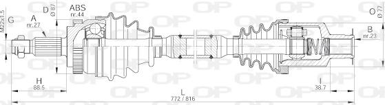 Open Parts DRS6227.00 - Albero motore / Semiasse autozon.pro