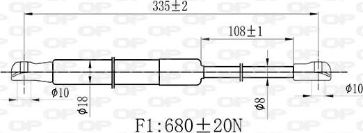 Open Parts GSR6448.00 - Ammortizzatore pneumatico, Cofano motore autozon.pro