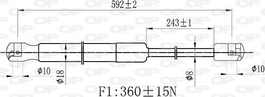 Open Parts GSR6447.00 - Ammortizzatore pneumatico, Cofano motore autozon.pro