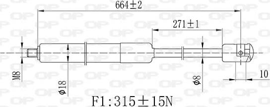 Open Parts GSR6469.01 - Ammortizzatore pneumatico, Cofano motore autozon.pro