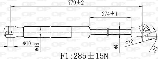 Open Parts GSR6460.00 - Ammortizzatore pneumatico, Cofano motore autozon.pro