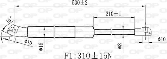 Open Parts GSR6468.10 - Ammortizzatore pneumatico, Cofano motore autozon.pro