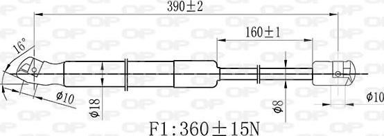 Open Parts GSR6467.00 - Ammortizzatore pneumatico, Cofano motore autozon.pro