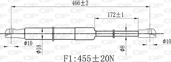 Open Parts GSR6485.00 - Ammortizatore pneumatico, Cofano bagagli / vano carico autozon.pro