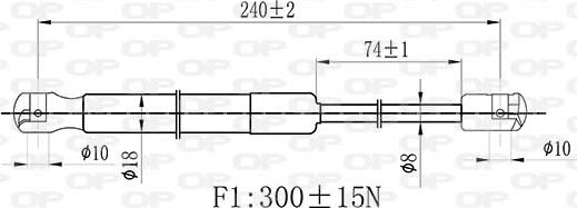 Open Parts GSR6434.00 - Ammortizzatore pneumatico, Cofano motore autozon.pro