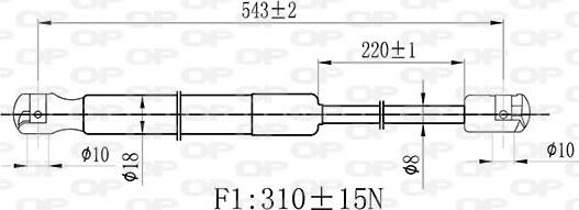 Open Parts GSR6432.00 - Ammortizzatore pneumatico, Cofano motore autozon.pro