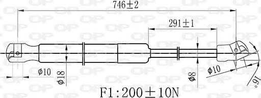 Open Parts GSR6524.01 - Ammortizzatore pneumatico, Cofano motore autozon.pro