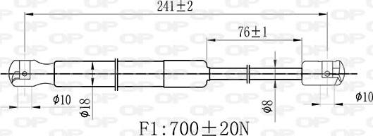 Open Parts GSR6525.00 - Ammortizzatore pneumatico, Cofano motore autozon.pro