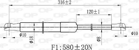 Open Parts GSR6521.00 - Ammortizzatore pneumatico, Cofano motore autozon.pro