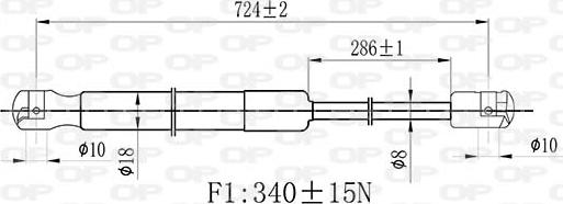 Open Parts GSR6528.01 - Ammortizzatore pneumatico, Cofano motore autozon.pro