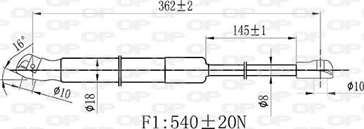 Open Parts GSR6523.00 - Ammortizzatore pneumatico, Cofano motore autozon.pro