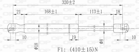 Open Parts GSR6090.00 - Ammortizzatore pneumatico, Cofano motore autozon.pro