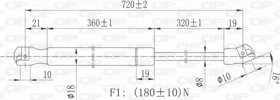 Open Parts GSR6045.00 - Ammortizzatore pneumatico, Cofano motore autozon.pro