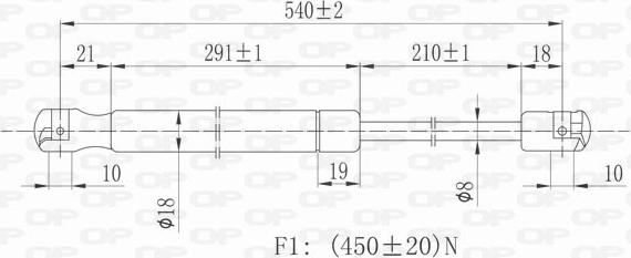 Open Parts GSR6051.00 - Ammortizatore pneumatico, Cofano bagagli / vano carico autozon.pro