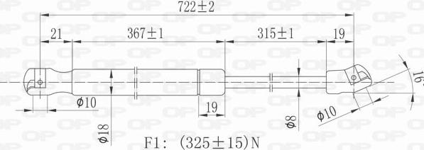 Open Parts GSR6064.00 - Ammortizzatore pneumatico, Cofano motore autozon.pro