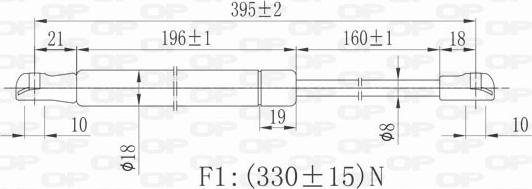 Open Parts GSR6017.00 - Ammortizzatore pneumatico, Cofano motore autozon.pro