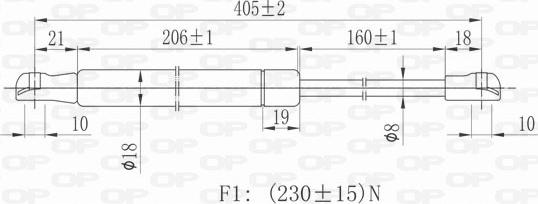 Open Parts GSR6030.00 - Ammortizzatore pneumatico, Cofano motore autozon.pro