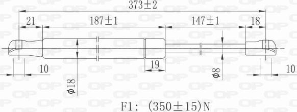 Open Parts GSR6072.00 - Ammortizzatore pneumatico, Cofano motore autozon.pro