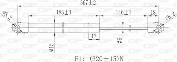 Open Parts GSR6144.00 - Ammortizzatore pneumatico, Cofano motore autozon.pro