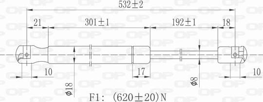 Open Parts GSR6142.00 - Ammortizatore pneumatico, Cofano bagagli / vano carico autozon.pro