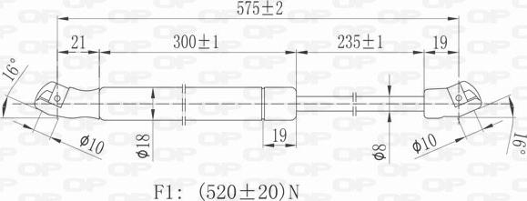 Open Parts GSR6100.00 - Ammortizatore pneumatico, Cofano bagagli / vano carico autozon.pro