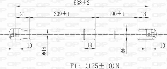 Open Parts GSR6118.00 - Ammortizzatore pneumatico, Cofano motore autozon.pro