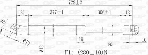 Open Parts GSR6138.00 - Ammortizzatore pneumatico, Cofano motore autozon.pro