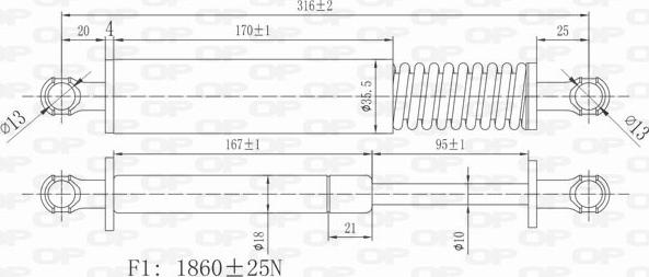 Open Parts GSR6125.00 - Ammortizatore pneumatico, Cofano bagagli / vano carico autozon.pro