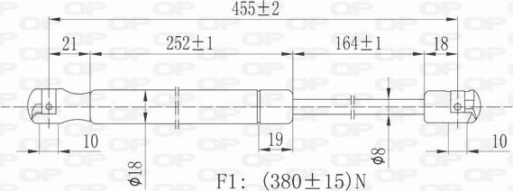 Open Parts GSR6123.00 - Ammortizatore pneumatico, Cofano bagagli / vano carico autozon.pro