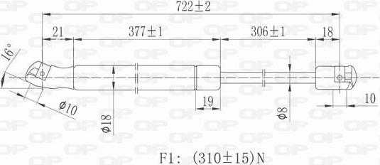 Open Parts GSR6266.00 - Ammortizzatore pneumatico, Cofano motore autozon.pro