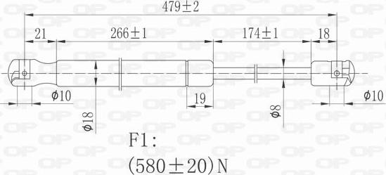 Open Parts GSR6210.00 - Ammortizatore pneumatico, Cofano bagagli / vano carico autozon.pro