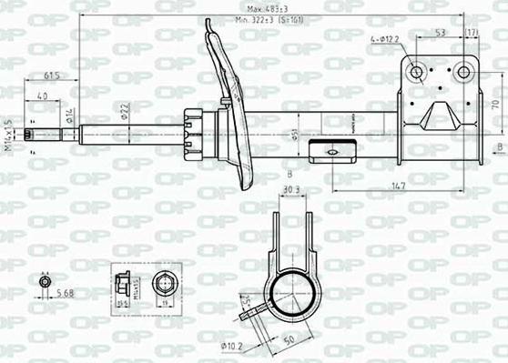 Open Parts SAB8481.31 - Ammortizzatore autozon.pro