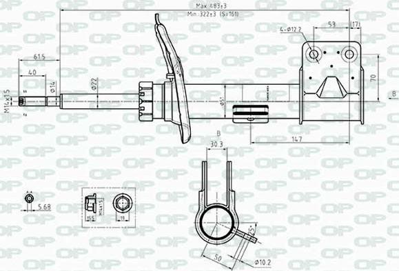 Open Parts SAB8482.31 - Ammortizzatore autozon.pro