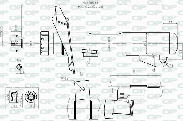 Open Parts SAB8511.31 - Ammortizzatore autozon.pro