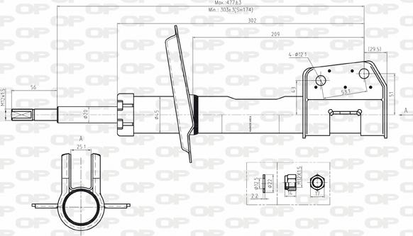 Open Parts SAB8044.31 - Ammortizzatore autozon.pro