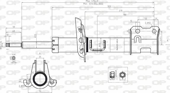 Open Parts SAB8054.31 - Ammortizzatore autozon.pro