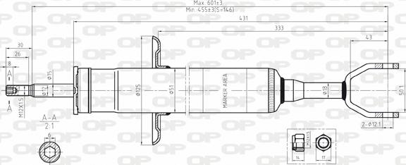 Open Parts SAB8056.31 - Ammortizzatore autozon.pro