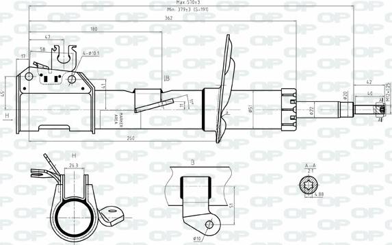 Open Parts SAB8051.31 - Ammortizzatore autozon.pro