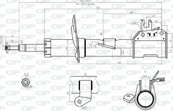 Open Parts SAB8053.31 - Ammortizzatore autozon.pro