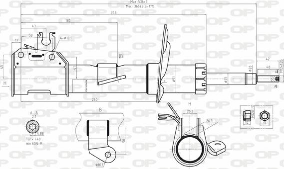 Open Parts SAB8052.31 - Ammortizzatore autozon.pro