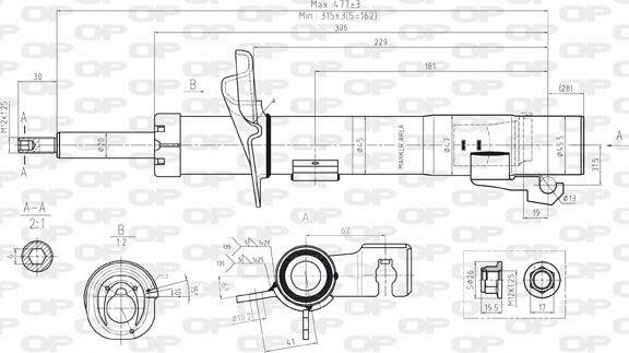 Open Parts SAB8066.31 - Ammortizzatore autozon.pro