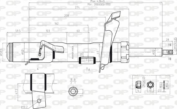 Open Parts SAB8063.31 - Ammortizzatore autozon.pro