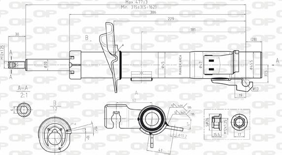 Open Parts SAB8067.31 - Ammortizzatore autozon.pro