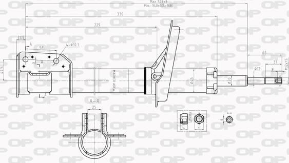 Open Parts SAB8012.31 - Ammortizzatore autozon.pro