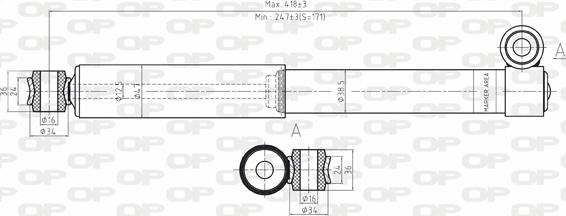 Open Parts SAB8033.12 - Ammortizzatore autozon.pro